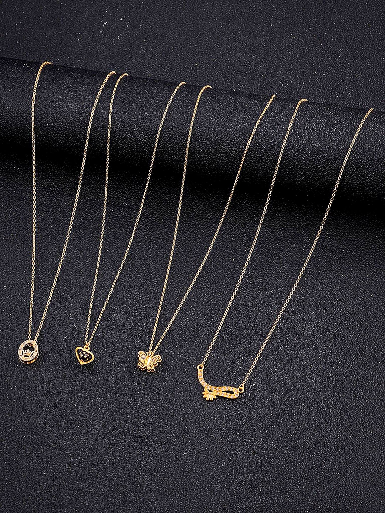 Designer 24K Gold Pendant Chains Suite